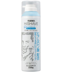 Feather «HiShave» lime - Пена для бритья с гиалуроновой кислотой с лечебным эффектом, 230 г.
